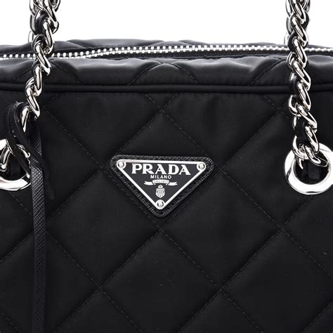 PRADA Quilted Nylon Tessuto Impuntu Bag 